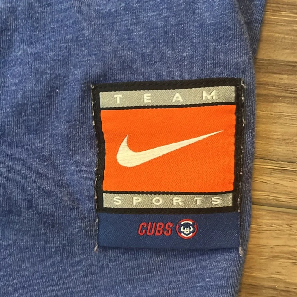 Nike Chicago Cubs Cooperstown Collection Logo Tri-Blend T-Shirt Men's Large
